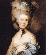 Thomas Gainsborough Woman in Blue painting